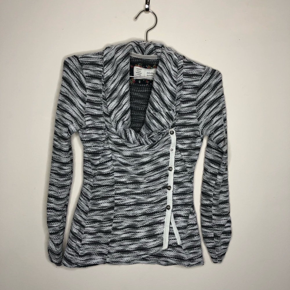 SATURDAY SUNDAY ANTHROPOLOGIE Knit Moto Jacket